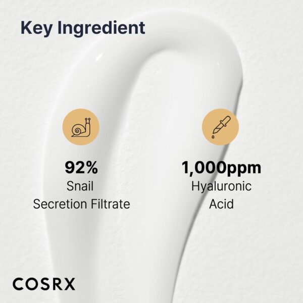 COSRX Snail Mucin 92% Face Moisturizer, 3.52 Oz, Lightweight Moisturing Cream for Soft, Glowy Skin, Korean Skin Care, Korean Moisturizer Face Cream - Image 5