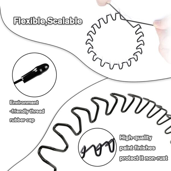 Metal Headbands for Men Fashion Headband for Women, Unisex Wavy Hair Bands Outdoor Sports Head Bands Simple Elastic Non-Slip Hair Accessories (6 Pack) - Image 3