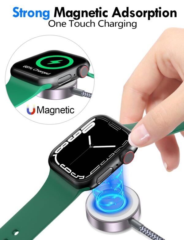 2Pack Multi Fast Charging Cable for Apple Watch Charger,iPhone Charger,[ 3-in-2 Travel Essentials] USB A/Type C/Lightning Cable for iWatch Ultra/SE/10-2,iPhone 16-11,Nintendo Switch,iPad-4FT - Image 8