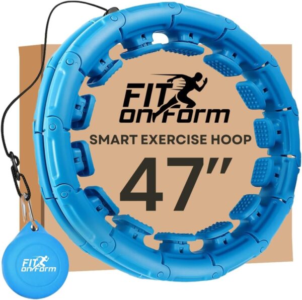 Infinity Weighted Hula Fit Hoop for Adult Weight Loss, 2 in 1 Smart Fitness Exercise Hoop for Women Abs Workout, Fit on Form 24/28/32 Detachable Knots - Image 2