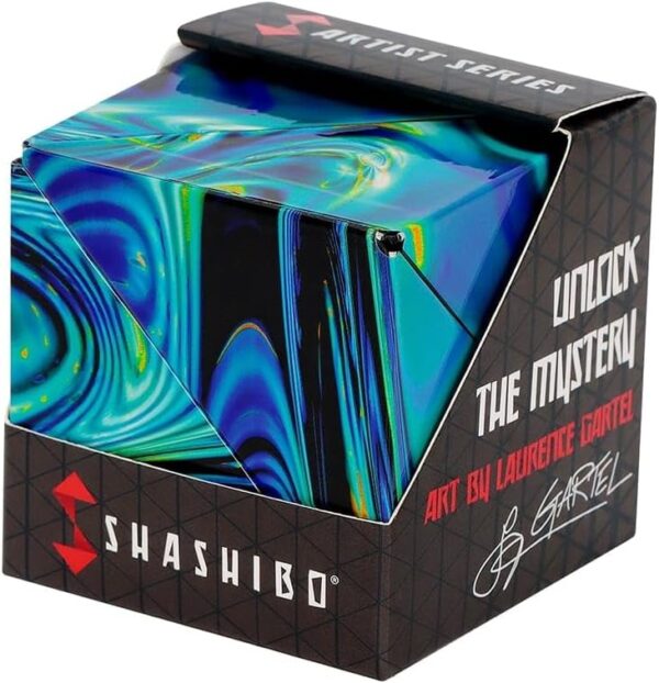 Shashibo Shape Shifting Box - STEM Magnetic Fidget Cube That Transforms Into Over 70 Shapes, Download Fun in Motion Toys Mobile App (Mystic Ocean) - Image 2