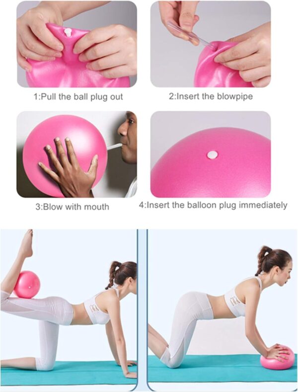 YXILEE Pilates Ring Circle Set - Workout at Home Workout Equipment Women - Booty Bands Stretching Equipment Pilates Mini Exercise Ball for Legs Arms and Thighs - Image 6