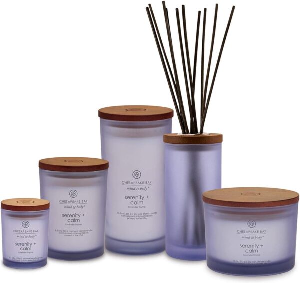 Chesapeake Bay Candle Medium Jar Scented Candle Serenity + Calm (Lavender Thyme) Home Décor Orange Gifting Idea Burn Time of 50 Hours - Image 4