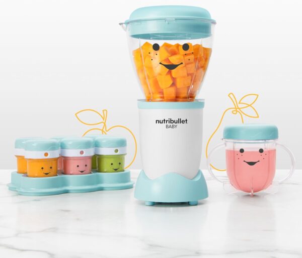 NutriBullet NBY-50100 Baby Complete Food-Making System, 32-Oz, White, Blue, Clear - Image 4