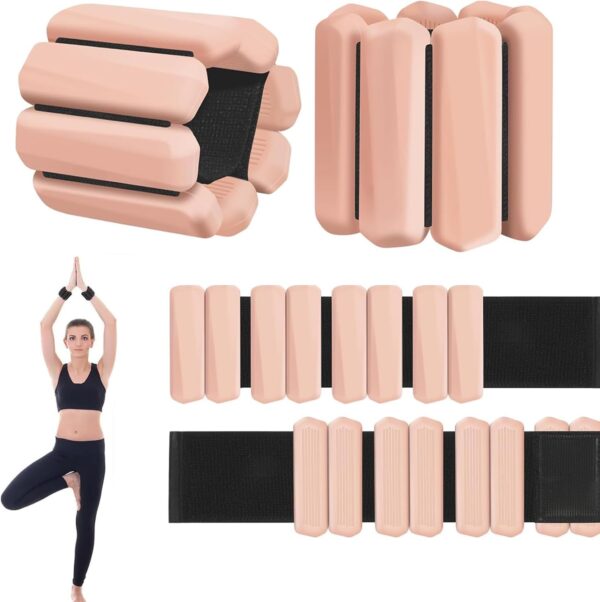 Adjustable Ankle Weights for Women Men,Wrist Weights set for Walking Running,1 Pair (1Lbs Each) Silicone Workout Weights for gym fitness, Jogging,yoga,pilates,strength training,physical therapy - Image 2