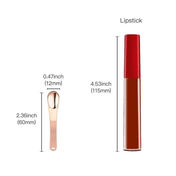 Tekson 6 Pieces Metal Cosmetic Skincare Spatula, Mini Mask facial Reusable Scoop, Makeup Beauty Spoons for Cream, Lotions, Moisturizers (Rose Gold) - Image 6