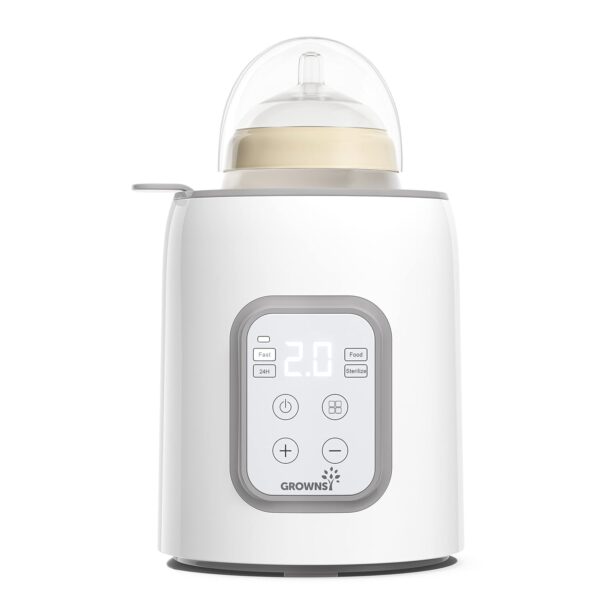 Bottle Warmer, GROWNSY 8-in-1 Fast Baby Milk Warmer with Timer for Breastmilk or Formula, Accurate Temperature Control, with Defrost, Sterili-zing, Keep, Heat Baby Food Jars Function - Image 2