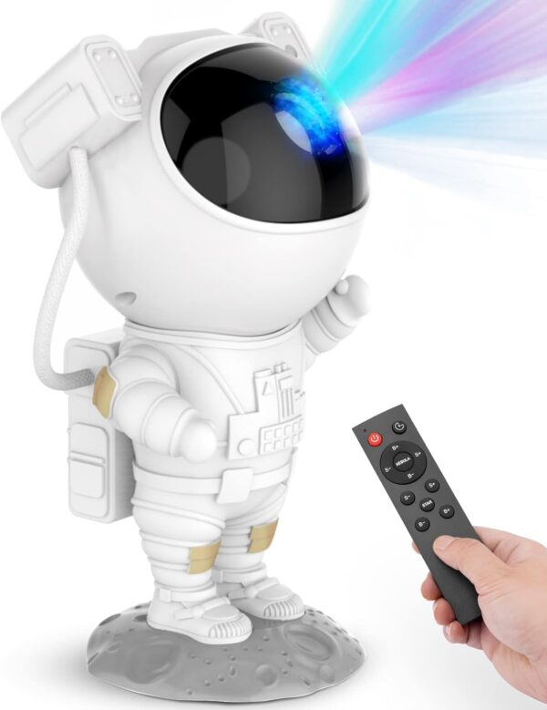 Star Projector Galaxy Night Light - Astronaut Space Projector, Starry Nebula Ceiling LED Lamp with Timer and Remote, Kids Room Decor Aesthetic, for Christmas & Birthdays - Image 2
