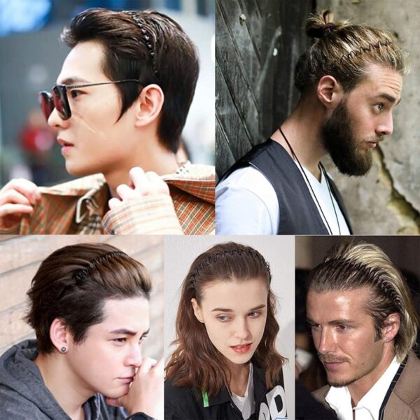 Metal Headbands for Men Fashion Headband for Women, Unisex Wavy Hair Bands Outdoor Sports Head Bands Simple Elastic Non-Slip Hair Accessories (6 Pack) - Image 6