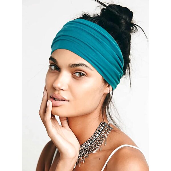Jesries 10 PCS Women Headbands African Wide Hair Wrap Extra Turban Head Bands for Lady Large Sport Workout Stretch Non-slip Big Hair Bands - Image 7
