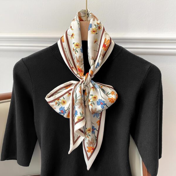 vimate Hair Scarf for Women Fashion Satin Silky Feeling Neck Scarf Bag Purse Scarf for Handbag Handle Etc - Image 7