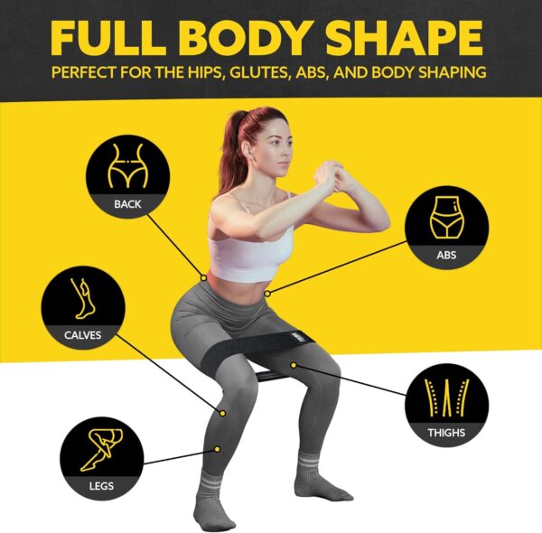 Fabric Resistance Bands for Legs - Workout Bands Resistance Bands for Men and Women - Booty Bands for Working Out - Exercise Bands Resistance Bands Set - Elastic Bands for Exercise - Image 5