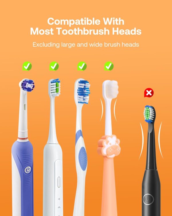 Bitvae Toothbrush Cleaner & Toothbrush Holder, Cleaning and Air Drying, LED Smart Screen, Rechargeable Wall Mount Toothbrush Holder for Bathrooms - Image 7