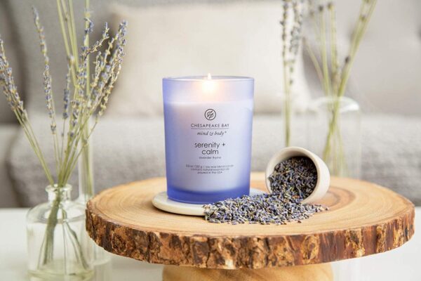 Chesapeake Bay Candle Medium Jar Scented Candle Serenity + Calm (Lavender Thyme) Home Décor Orange Gifting Idea Burn Time of 50 Hours - Image 5