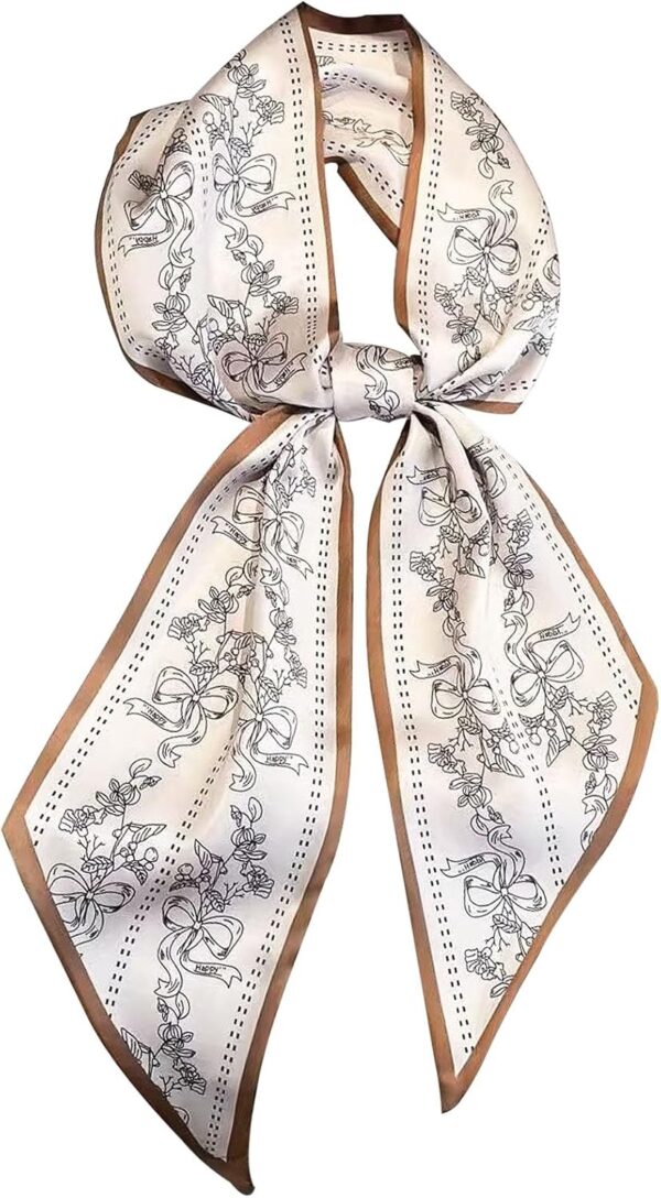 Head Scarf Hair Neck Scarves For Women Purse Bag Scarfs For Handbags Silky Long Thin Satin Headscarf Fashion - Image 2
