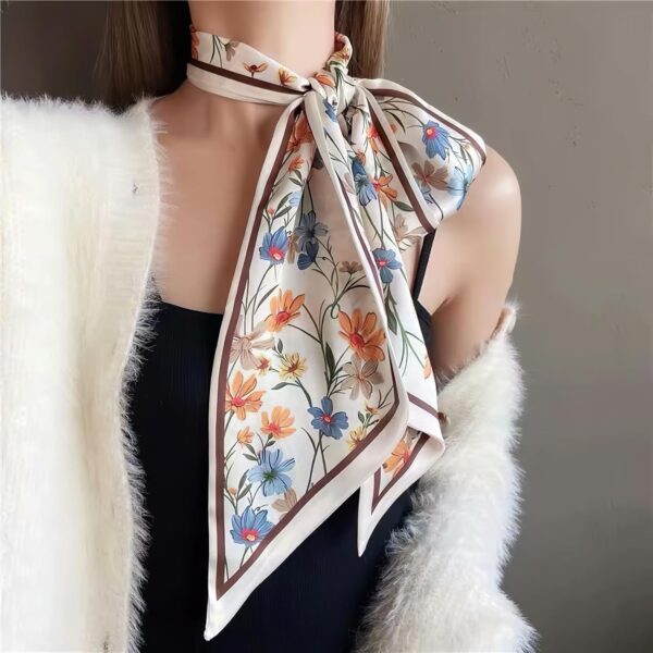 vimate Hair Scarf for Women Fashion Satin Silky Feeling Neck Scarf Bag Purse Scarf for Handbag Handle Etc - Image 5