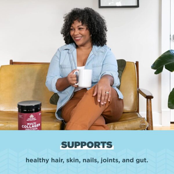 Ancient Nutrition Collagen Powder Protein, Multi Collagen Protein, Hydrolyzed Collagen Peptides Supports Skin and Nails, Joint Supplement (Gut Restore, 20 Servings) - Image 7
