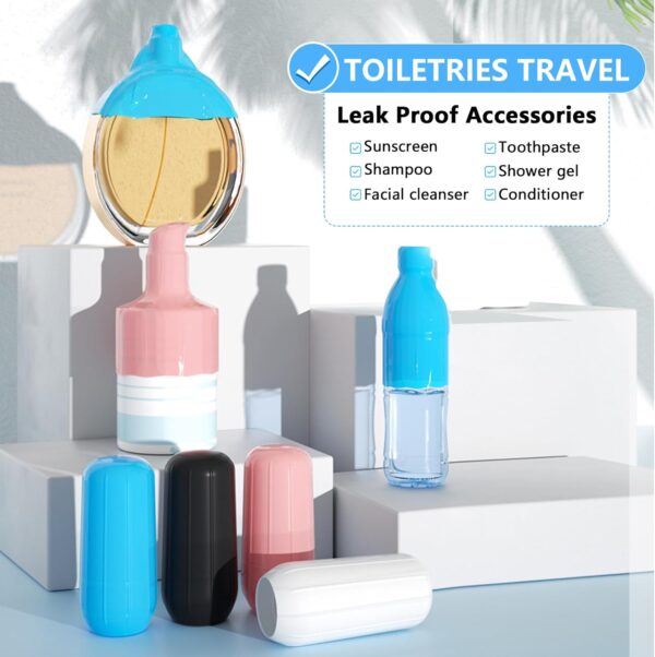 16 Pack Silicone Bottle Cover,Travel Essential for Women Men,Cruise Ship Essentials 2025,Beach Vacation Essentials,Travel Size Toiletries,Airplane Travels Accessories Elastic Sleeves for Leak Proofing - Image 8