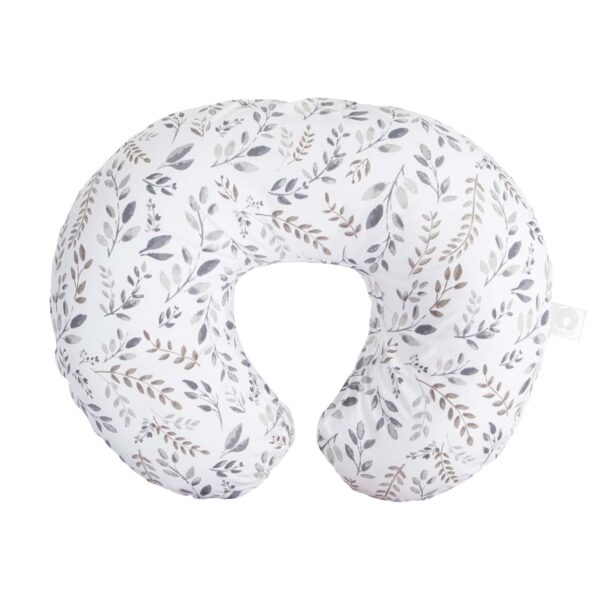 Boppy Original Nursing Pillow, Gray Taupe Leaves, Ergonomic Nursing Essentials for Bottle and Breastfeeding, Firm Fiber Fill, with Removable Pillow Cover, Machine Washable - Image 2