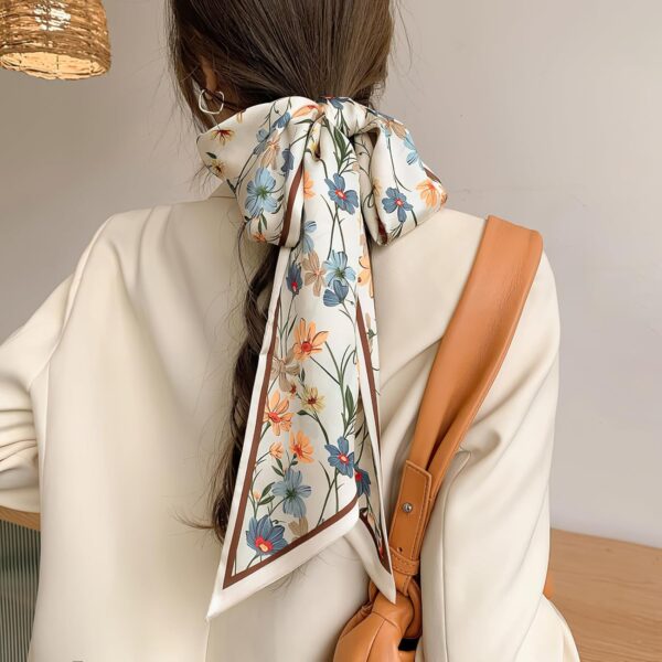 vimate Hair Scarf for Women Fashion Satin Silky Feeling Neck Scarf Bag Purse Scarf for Handbag Handle Etc - Image 6