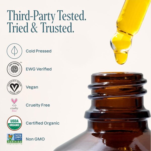Cliganic Organic Jojoba Oil 16oz with Pump, 100% Pure | Bulk, Moisturizing Oil for Face, Hair, Skin & Nails | Natural Cold Pressed (Packaging May Vary) - Image 6