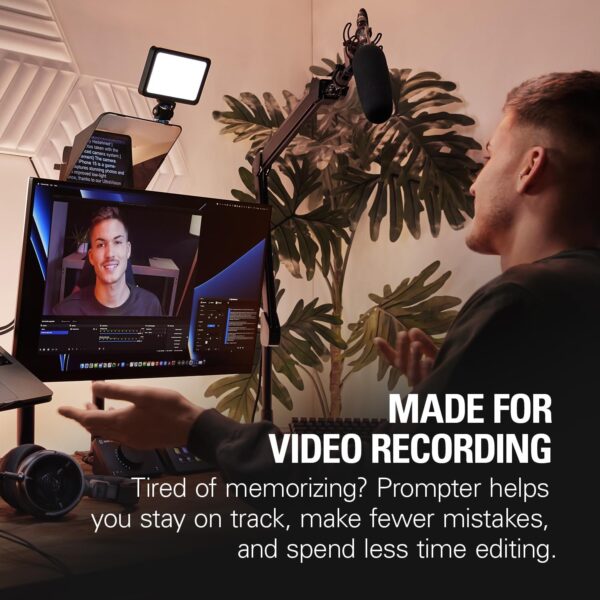 Elgato Prompter – Teleprompter with Built-in Screen for YouTube, Twitch, Zoom, MS Teams and More, Supports DSLR/Webcam/Smartphone, Drag & Drop Monitor Display, Works with Mac/PC & Stream Deck - Image 10