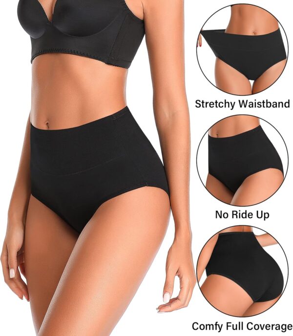 ASIMOON Womens Cotton Underwear Breathable Stretch Postpartum Panties Full Coverage Ladies Briefs Multipack - Image 3