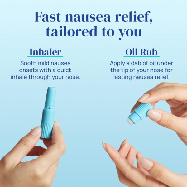 Nausea Relief Inhaler - Take Control of Motion Sickness, Morning Sickness, Medication, Stress - Fast, Natural, Drug-Free, Non-Drowsy & Portable Travel Essential - Pack of 2 Inhalers - Image 9