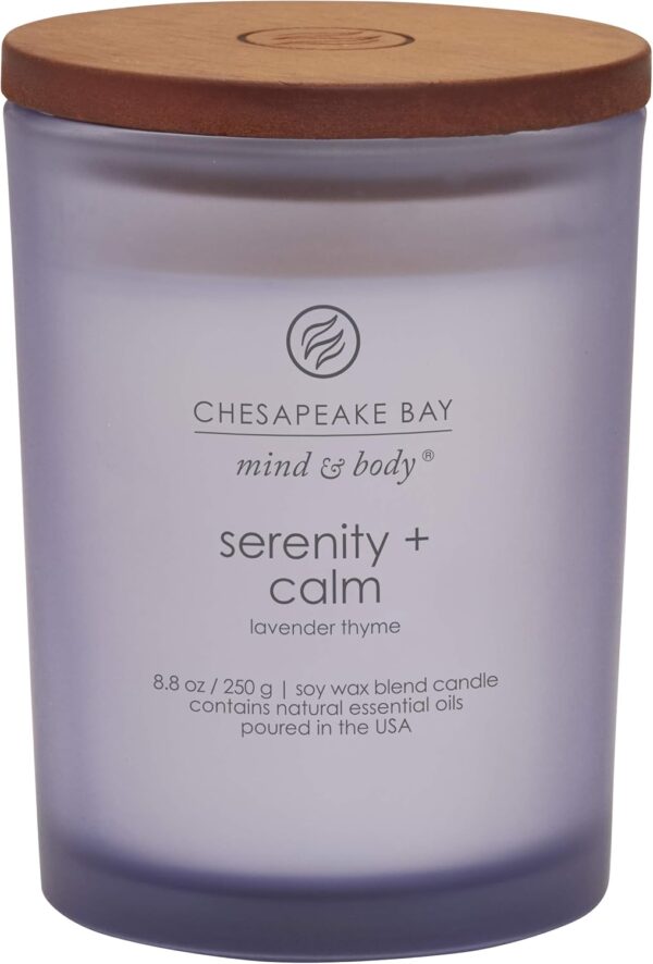 Chesapeake Bay Candle Medium Jar Scented Candle Serenity + Calm (Lavender Thyme) Home Décor Orange Gifting Idea Burn Time of 50 Hours - Image 2