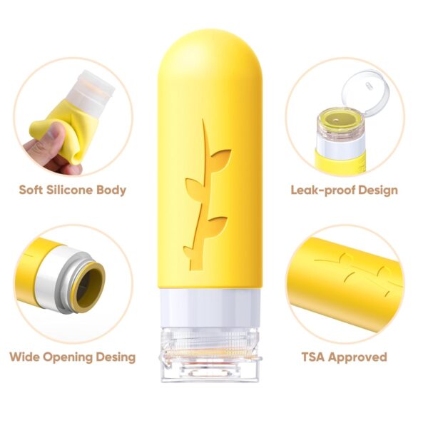 19pack Travel Bottles for Toiletries, TSA Approved Silicone Travel Size Containers for toiletries, Refillable & Leakproof Travel shampoo and conditioner bottles - Image 7