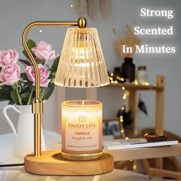 Candle Warmer Lamp with Timer Dimmer Adjustable Height for New Home Bedroom,Mothers Day Gifts,Vintage Home Decor for Scented Jar - Image 3