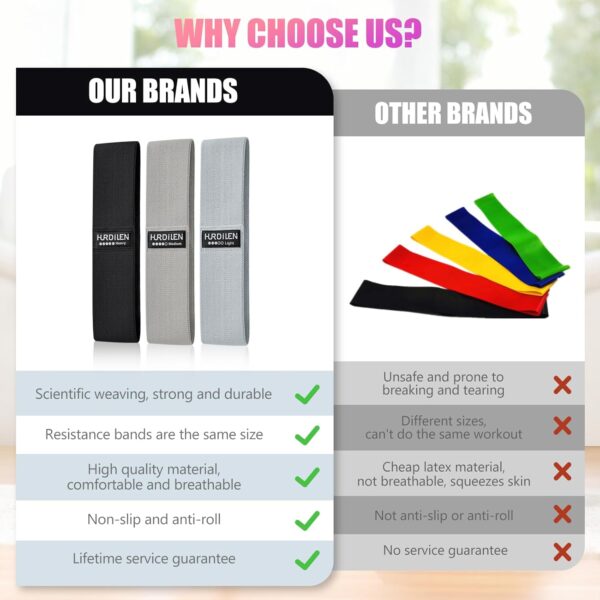Resistance Bands for Working Out, Exercise Workout Bands for Women & Men, 3 Levels Elastic Stretch Bands for Exercise with Carry Bag for Physical Therapy, Home Fitness, Strength Training, Yoga - Image 3