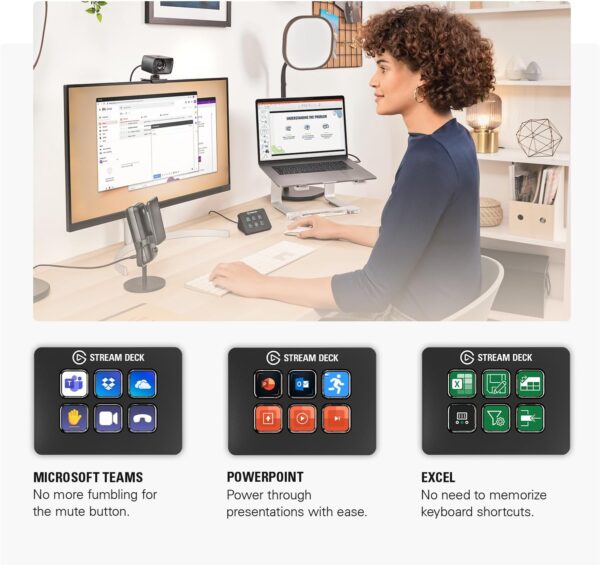 Elgato Stream Deck Mini – Control Zoom, Teams, PowerPoint, MS Office and More, Boost Productivity with Seamless Integration for Daily Apps, Set Up Shortcuts Easily, Compatible with Mac and PC - Image 4