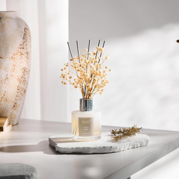 Airkeep Reed Diffuser Set,3.38 fl oz (100 ml) - Clean Linen Oil Diffusers with 8 Reed Sticks,Home Fragrance Reed Diffuser for Bathroom Shelf Decor - Image 7