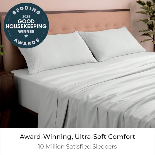 Mellanni King Sheets Set - 4 PC Iconic Collection Bedding - Hotel Luxury, Extra Soft, Cooling Bed Sheets - Wrinkle, Fade, Stain Resistant (King, Ivory) - Image 3