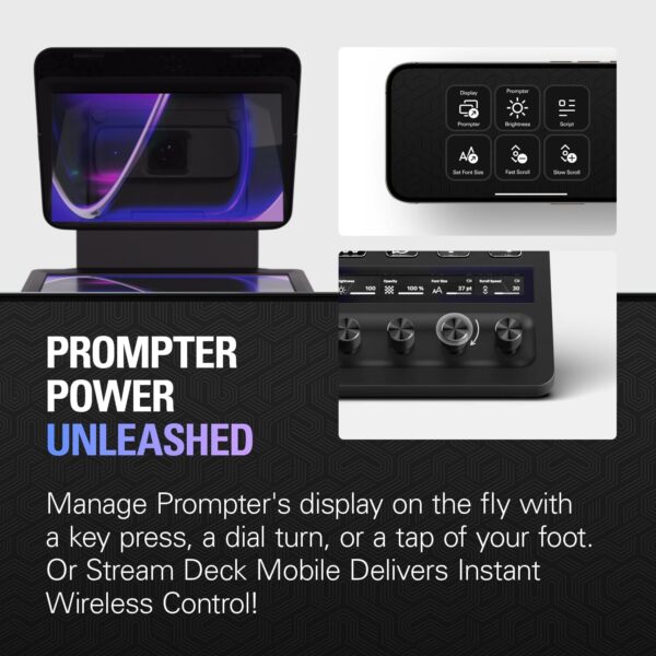 Elgato Prompter – Teleprompter with Built-in Screen for YouTube, Twitch, Zoom, MS Teams and More, Supports DSLR/Webcam/Smartphone, Drag & Drop Monitor Display, Works with Mac/PC & Stream Deck - Image 12