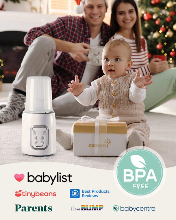 Bottle Warmer, GROWNSY 8-in-1 Fast Baby Milk Warmer with Timer for Breastmilk or Formula, Accurate Temperature Control, with Defrost, Sterili-zing, Keep, Heat Baby Food Jars Function - Image 7