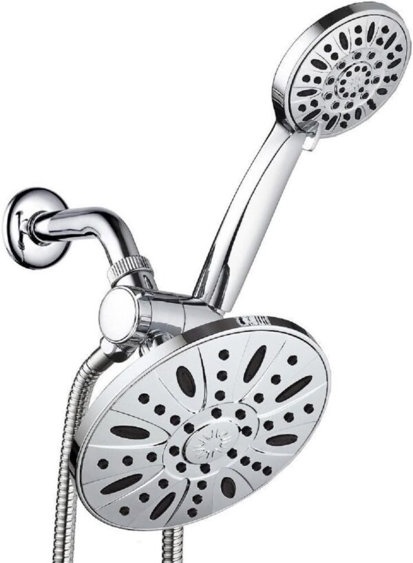 AquaDance 7" Premium High Pressure 3-Way Rainfall Combo Combines The Best of Both Worlds-Enjoy Luxurious Rain Showerhead and 6-Setting Hand Held Shower Separately or Together, Chrome - Image 8
