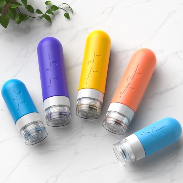 19pack Travel Bottles for Toiletries, TSA Approved Silicone Travel Size Containers for toiletries, Refillable & Leakproof Travel shampoo and conditioner bottles - Image 8