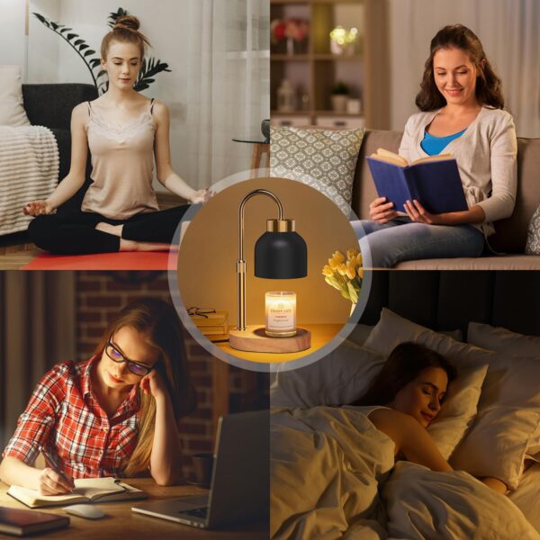 Candle Warmer Lamp with Dimmer Adjustable Height,Mothers Day Gifts,2/4/8H Timer,Vintage Home Decor for Scented Jar - Image 7