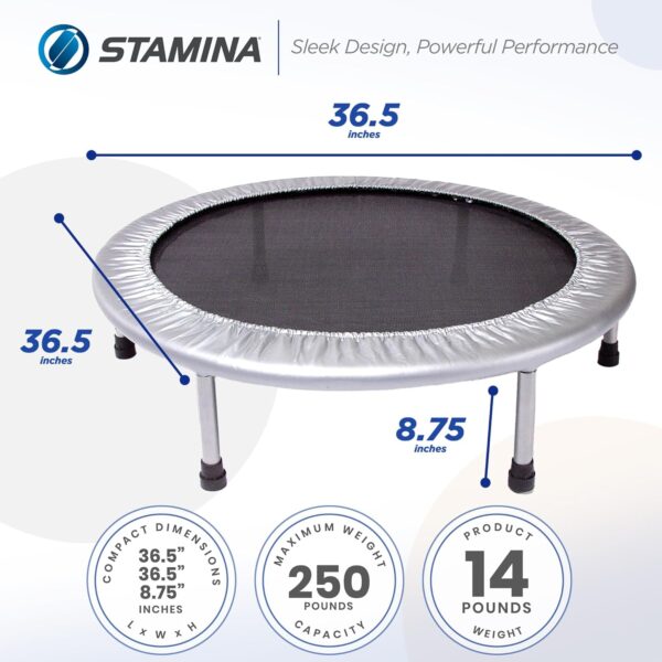 Stamina Mini Fitness Trampoline w/Smart Workout App - Image 4