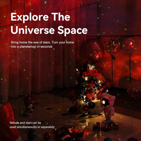 Star Projector Galaxy Night Light - Astronaut Space Projector, Starry Nebula Ceiling LED Lamp with Timer and Remote, Kids Room Decor Aesthetic, for Christmas & Birthdays - Image 3