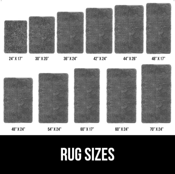 GORILLA GRIP Bath Rug Mat, Thick Soft Absorbent Chenille, Quick Dry Microfiber Mats, Rubber Backing Washable Shower Floor Rugs, Bathmat Runner, US Designed Bathroom Home Decor Accessories 24x17, Grey - Image 7