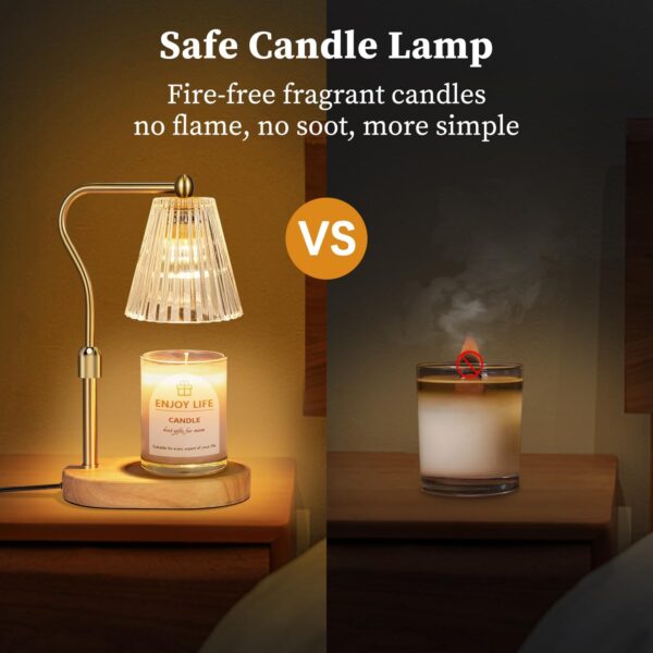 Candle Warmer Lamp with Timer Dimmer Adjustable Height for New Home Bedroom,Mothers Day Gifts,Vintage Home Decor for Scented Jar - Image 7