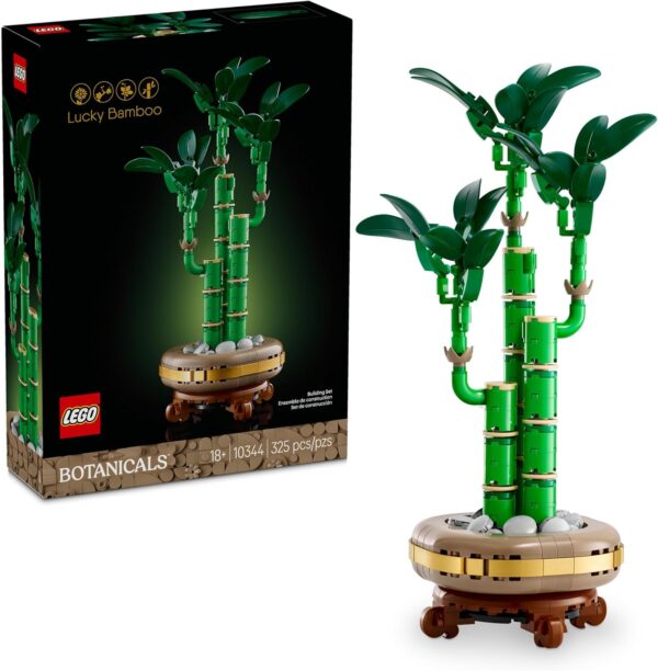 LEGO Botanicals Lucky Bamboo Building Set - Artificial Plant for Indoor Home Décor, Adults Ages 18+ - Fake Plant Decoration for Table, Desk, Office - Gift for Graduation - 10344 - Image 2