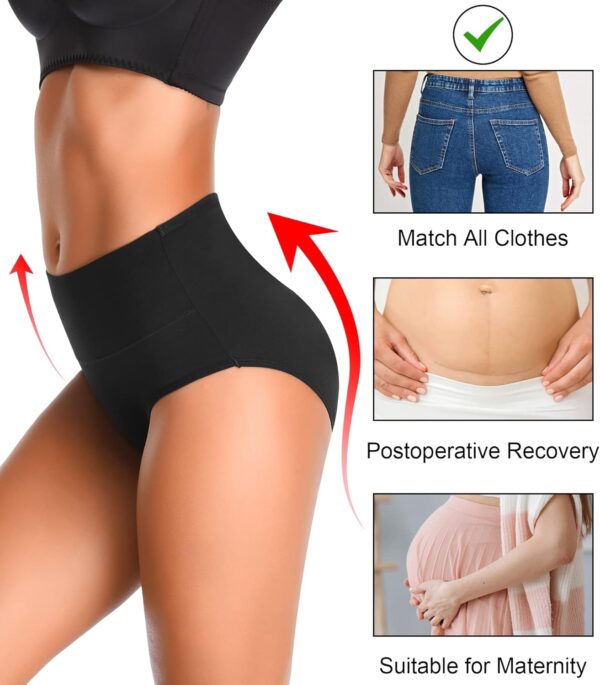 ASIMOON Womens Cotton Underwear Breathable Stretch Postpartum Panties Full Coverage Ladies Briefs Multipack - Image 4