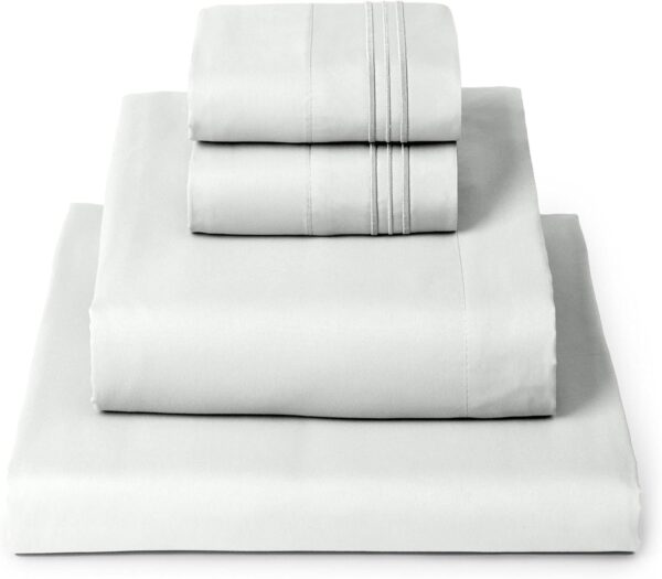 Mellanni King Sheets Set - 4 PC Iconic Collection Bedding - Hotel Luxury, Extra Soft, Cooling Bed Sheets - Wrinkle, Fade, Stain Resistant (King, Ivory) - Image 2