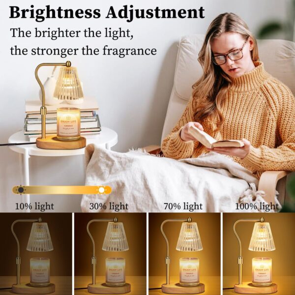 Candle Warmer Lamp with Timer Dimmer Adjustable Height for New Home Bedroom,Mothers Day Gifts,Vintage Home Decor for Scented Jar - Image 5