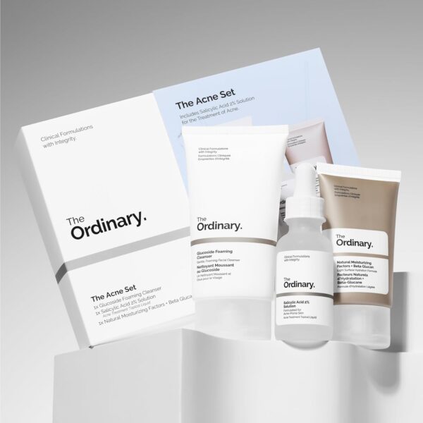 The Acne Set, 3-Step Skin Regimen with Glucoside Foaming Cleanser, Salicylic Acid 2% Solution, and Natural Moisturizing Factors + Beta Glucan | Skin Care Set - Image 5
