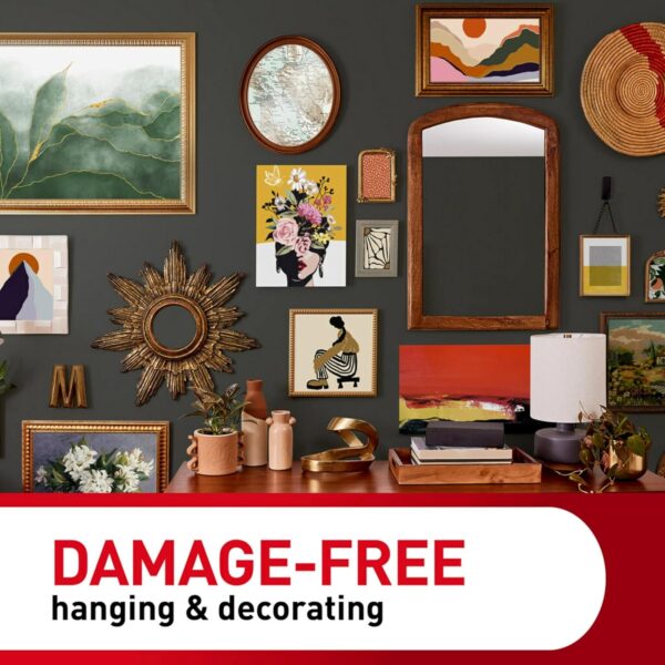Command 20 lb XL Heavyweight Picture Hanging Strips 16 Pairs (32 Command Strips), Damage-Free Hanging Picture Hangers, Heavy Duty Wall Hanging Strips for Home Decor, White Adhesive Strips - Image 7